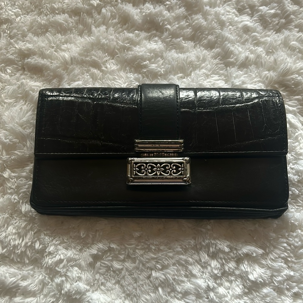 Brighton Vintage Black Leather  Wallet